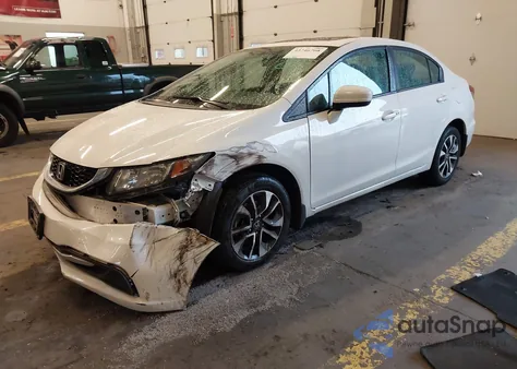 2015 Honda Civic Ex из США, поврежденный, VIN 2HGFB2F81FH523207